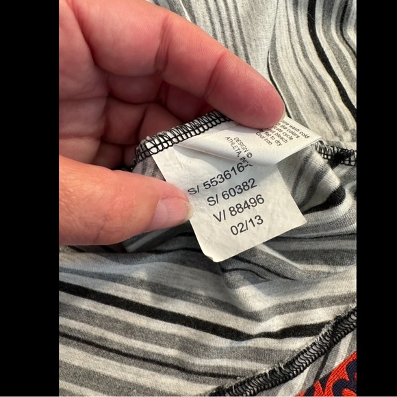 ATHLETA Shadow Striped Faux Wrap Skirt Black Heather Gray PullOn Knit Drawstring - Picture 12 of 13